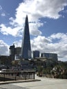 London, England -view of the Shard, London`s highest skyscraper at sunset