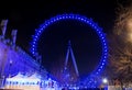 The London Eye overlooking the city Royalty Free Stock Photo