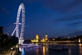 London eye and big ben Royalty Free Stock Photo