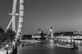 London Eye, Big Ben and Houses of parliament in London, UK. Royalty Free Stock Photo