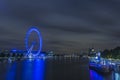 London Eye and Big Ben at night Royalty Free Stock Photo