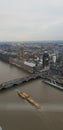 London eye big ben view from the top horizon river bridge old buildings Royalty Free Stock Photo