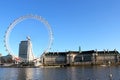 London Eye Blue Sky Royalty Free Stock Photo