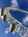 The London Eye. A cantilevered observation wheel on the South Bank of the River Thames. London, England, January ,2020. Royalty Free Stock Photo