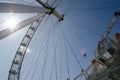 London eye landmark with blue sky background Royalty Free Stock Photo
