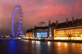 London Eye in the evening, London, UK Royalty Free Stock Photo