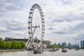 London Eye, the famous observation wheel on the South Bank of the River Thames in London