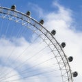 London eye ferry wheel on blue sky background Royalty Free Stock Photo