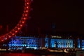 The London eye at night Royalty Free Stock Photo