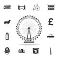 The London Eye icon. Detailed set of United Kingdom culture icons. Premium quality graphic design. One of the collection icons for Royalty Free Stock Photo