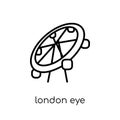 London eye icon. Trendy modern flat linear vector London eye icon on white background from thin line Architecture and Travel coll