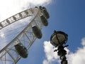 London Eye and Lamp Royalty Free Stock Photo