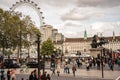 The London Eye, or the Millennium Wheel, is a cantilevered observation wheel on the South Bank of the River Thames