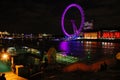 London Eye at night Royalty Free Stock Photo