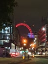 London eye night street beauty Royalty Free Stock Photo