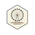 London Eye Outline Icon, Landmark Icon, England - Landmarks Building - Line Icon - vector illustration