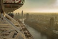 The london eye pod having the people there and drinks on board Royalty Free Stock Photo