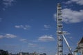 London - The London Eye from a side. Royalty Free Stock Photo