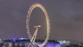 London Eye with a striking dynamic display,custom-designed for Lumiere London 2018,called Eye Love London.Time lapse video,4k,3840