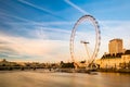 The London Eye during sunset Royalty Free Stock Photo