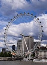 London Eye and Thames, England Royalty Free Stock Photo