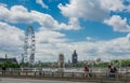 London Eye view from a bridge