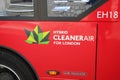 LONDON - FEBRUARY 27: The much heralded hybrid `New Bus For London` started service on route 38. It is 50% more fuel efficient tha
