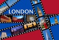 LONDON Film Strips Royalty Free Stock Photo