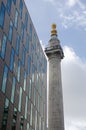 The London Fire Monument in the City