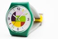 London, GB 07.10.2020 - Swatch quartz watch suprematism styled geometric design