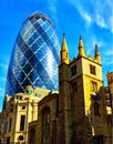 The London Gherkin Royalty Free Stock Photo