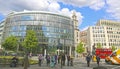 London, Great Britain -May 23, 2016: commercial building and the church Saint Vedast-alias-Foster