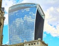 London, Great Britain -May 23, 2016: Fenchurch Street, a commercial skyscraper, the Walkie-Talkie Royalty Free Stock Photo