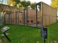 London / Great Britain - October 31 2016: Big cages for ravens on the territory of the Tower of London