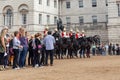 Ceremony of change of guard at the Horse Guards, London