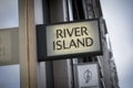 London, Greater London, United Kingdom, 7th February 2018, A sign and logo for river island