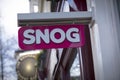 London, Greater London, United Kingdom, 7th February 2018, A sign and logo for SNOG Royalty Free Stock Photo