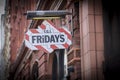 London, Greater London, United Kingdom, 7th February 2018, A sign and logo for TGI Fridays