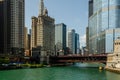 London Guarantee Building & DuSable Bridge Royalty Free Stock Photo