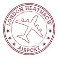 London Heathrow Airport stamp.