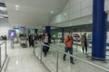 LONDON, ENGLAND - SEPTEMBER 27, 2017: London Heathrow International Airport. Underground Station Royalty Free Stock Photo