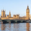 London - The Houses of Parliament and the Big Ben tower in Westminster Royalty Free Stock Photo