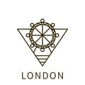 London icon. Element of city in triangle icon