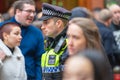 London, January 26, 2020. British Police officers patrolling the streets of England wearing stab vests Royalty Free Stock Photo