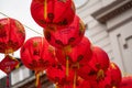 London, January 26, 2020. Chinese Paper Lanterns. London Chinatown. Chinese New Year Celebrations Royalty Free Stock Photo