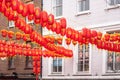 London, January 26, 2020. Chinese Paper Lanterns. London Chinatown. Chinese New Year Celebrations Royalty Free Stock Photo