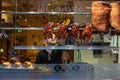 London, January 26, 2020. Ducks at chinese restaurant . London Chinatown