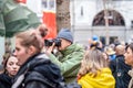 London, January 26, 2020. Photographer taking photos in London Chinatown. Chinese New Year Celebrations. Selective focus