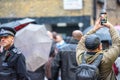 London, January 26, 2020. Spectators taking pictures with cell phones during Chinese New Year Celebrations