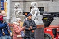 London, January 26, 2020.Young Asian Couple Taking Sel Royalty Free Stock Photo